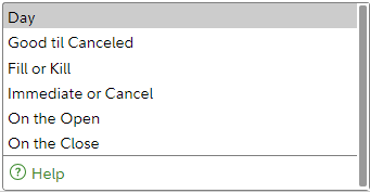 Fidelity Trade Window Time in Force